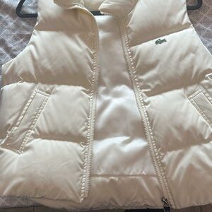 Lacoste Off-White Quilted Vest